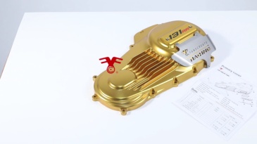 Fanscreate Aluminum CNC Clutch Gold Outer Primary Cover For Harley Touring Softail 114/117 M8 Engines