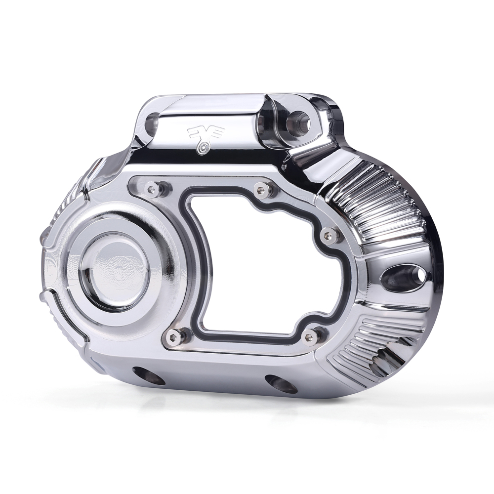 Fanscreate CNC Billet Transmission Side Cover w/ Clear Window for Harley Touring Cable Clutch 2007-2013 & 2021-Up