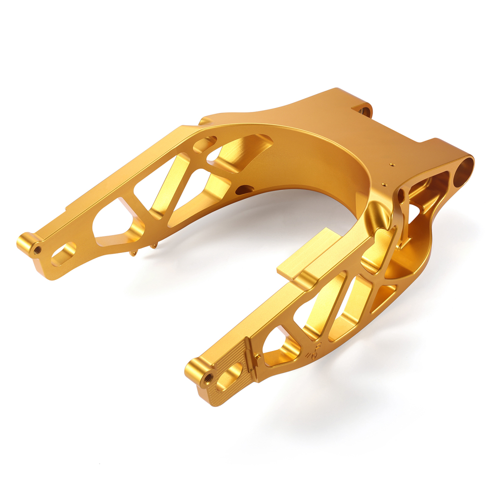 Fanscreate Performance Forged 6061-T6 Aluminum Rear Swingarm for Harley Touring 2009-2024 & 131 RR Models (Black / Raw / Gold)