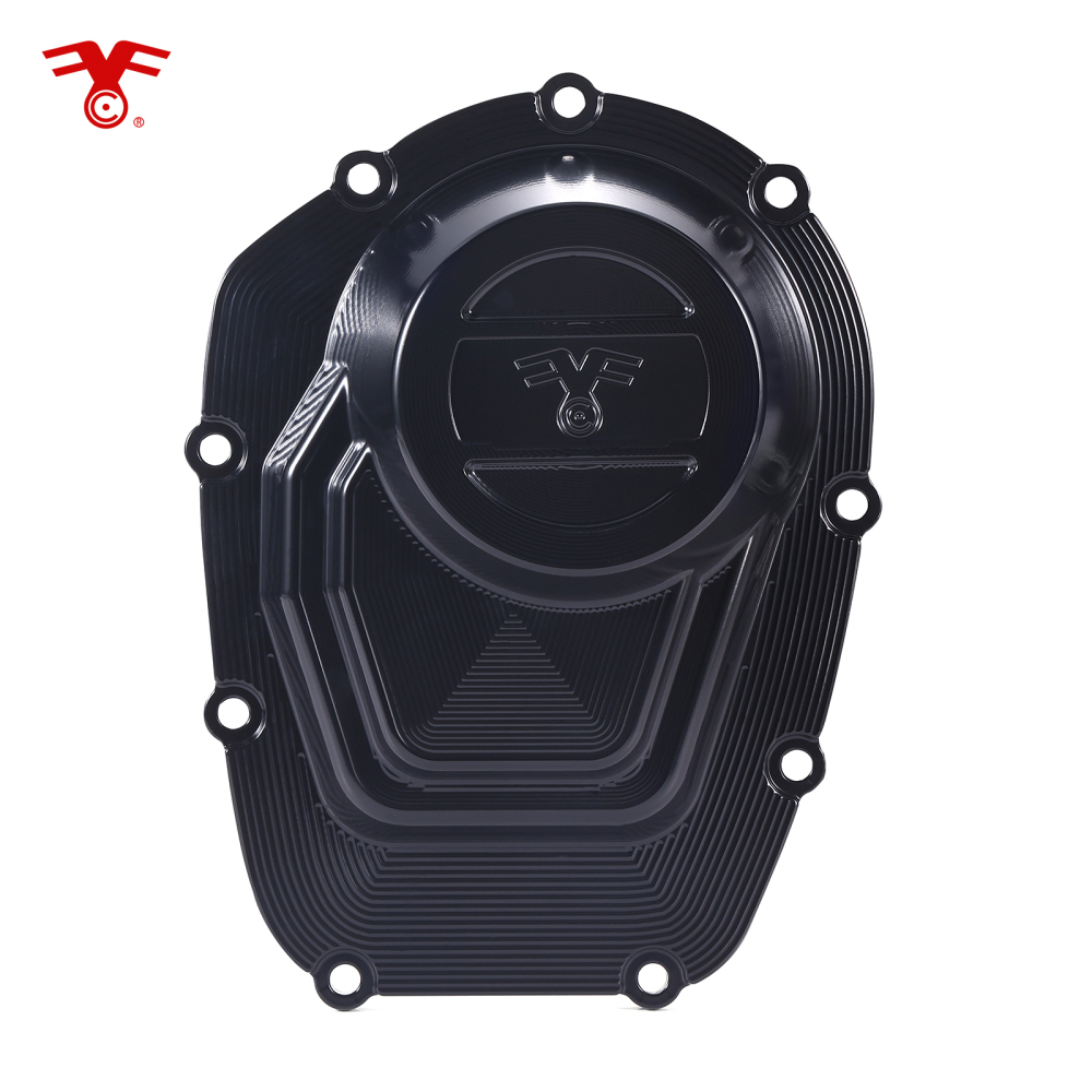Fanscreate Competition CNC Billet Cam Cover for Harley M8 Touring & Softail 2017-2024 – High Clearance Design (Black / Raw / Gold)