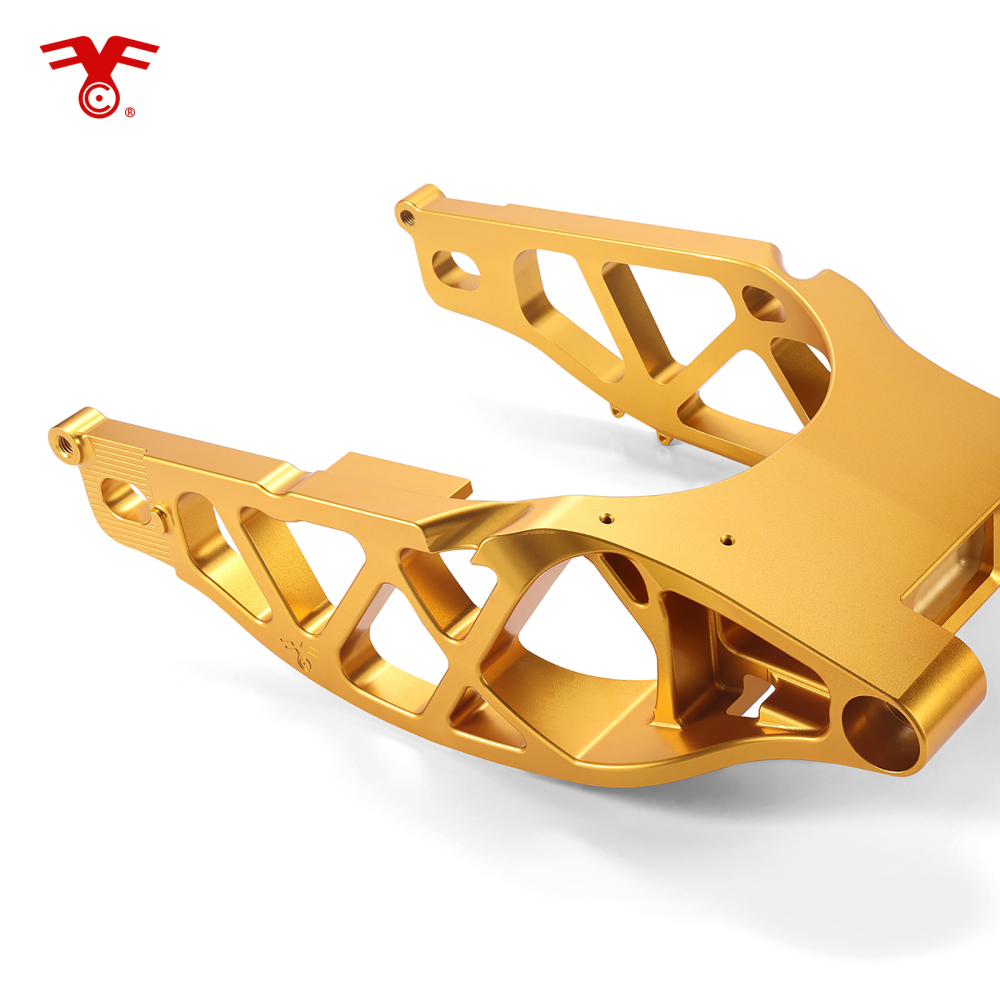 Fanscreate Performance Forged 6061-T6 Aluminum Rear Swingarm for Harley Touring 2009-2024 & 131 RR Models (Black / Raw / Gold)