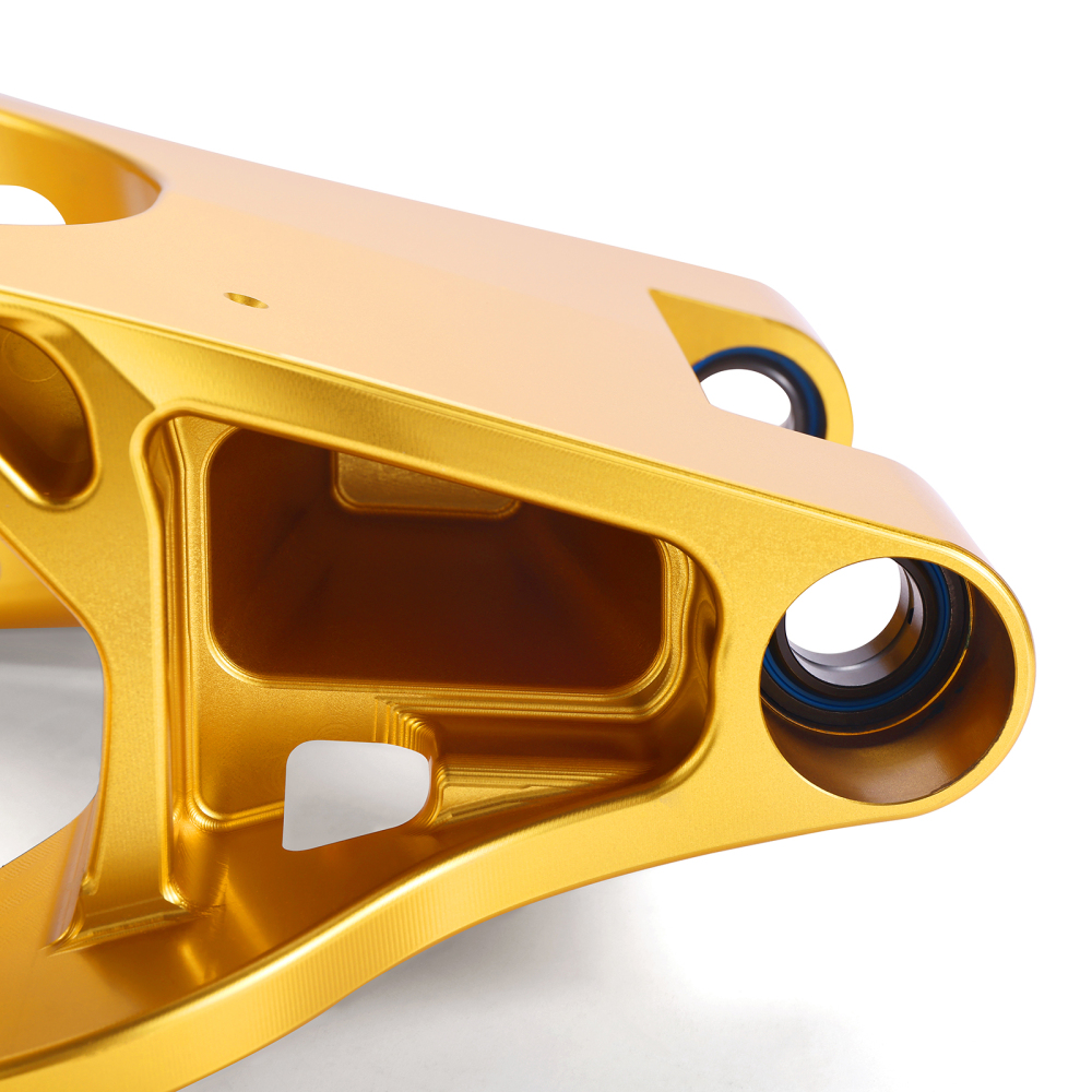 Fanscreate Performance Forged 6061-T6 Aluminum Rear Swingarm for Harley Touring 2009-2024 & 131 RR Models (Black / Raw / Gold)