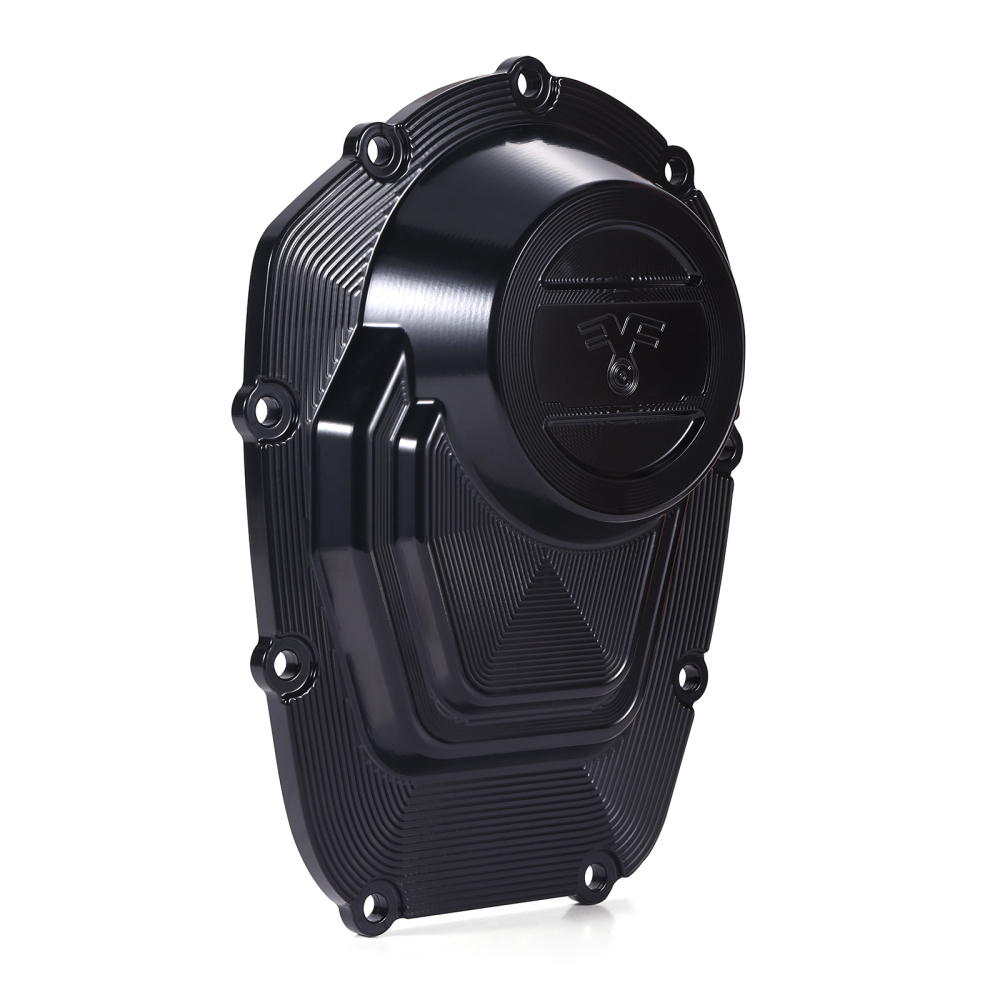 Fanscreate Competition CNC Billet Cam Cover for Harley M8 Touring & Softail 2017-2024 – High Clearance Design (Black / Raw / Gold)