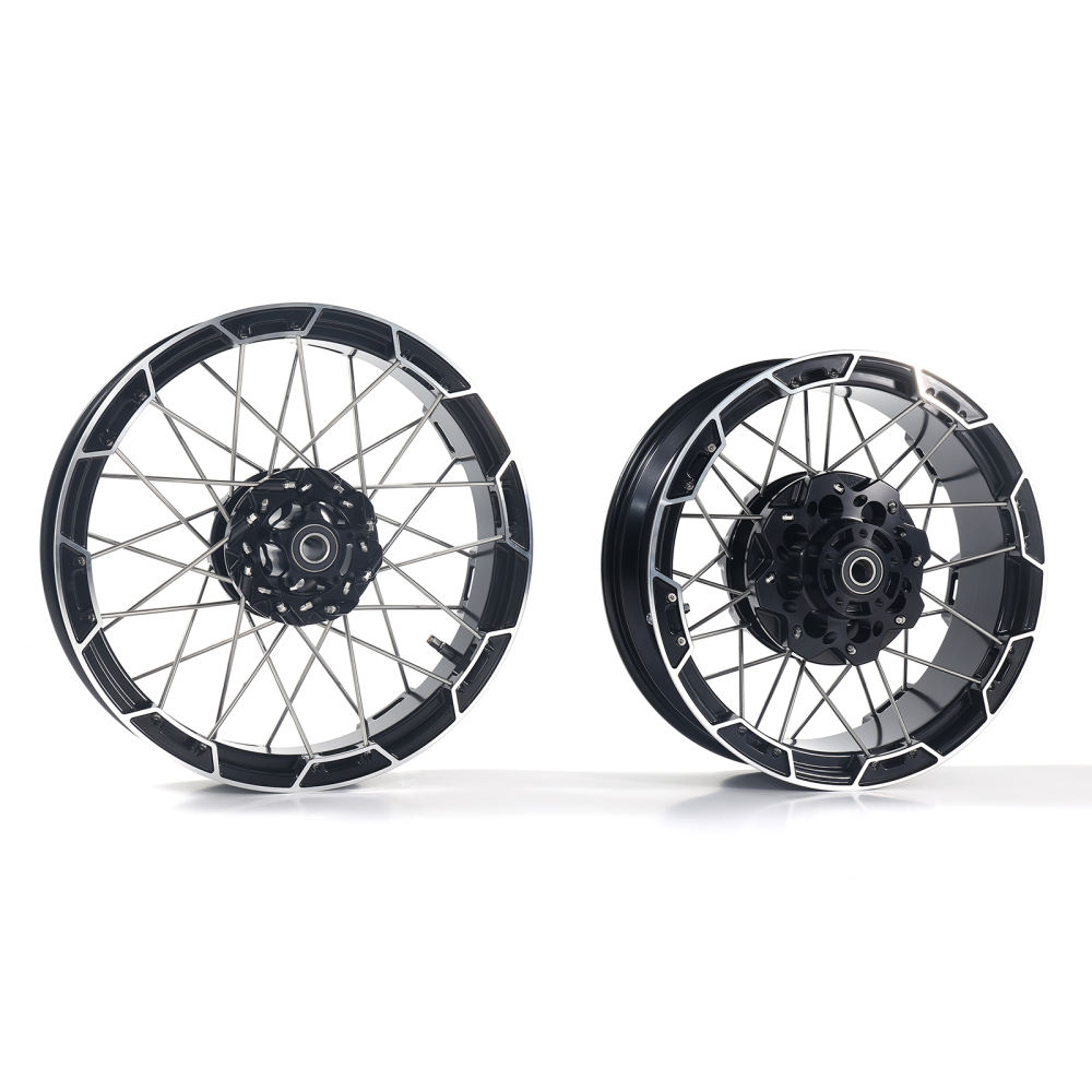 Fanscreate Forged 6061-T6 Aluminum Spoked 19*3.5” Wheels for Harley Touring 2014-2026 – CNC Billet w/ 304 Stainless Steel Spokes