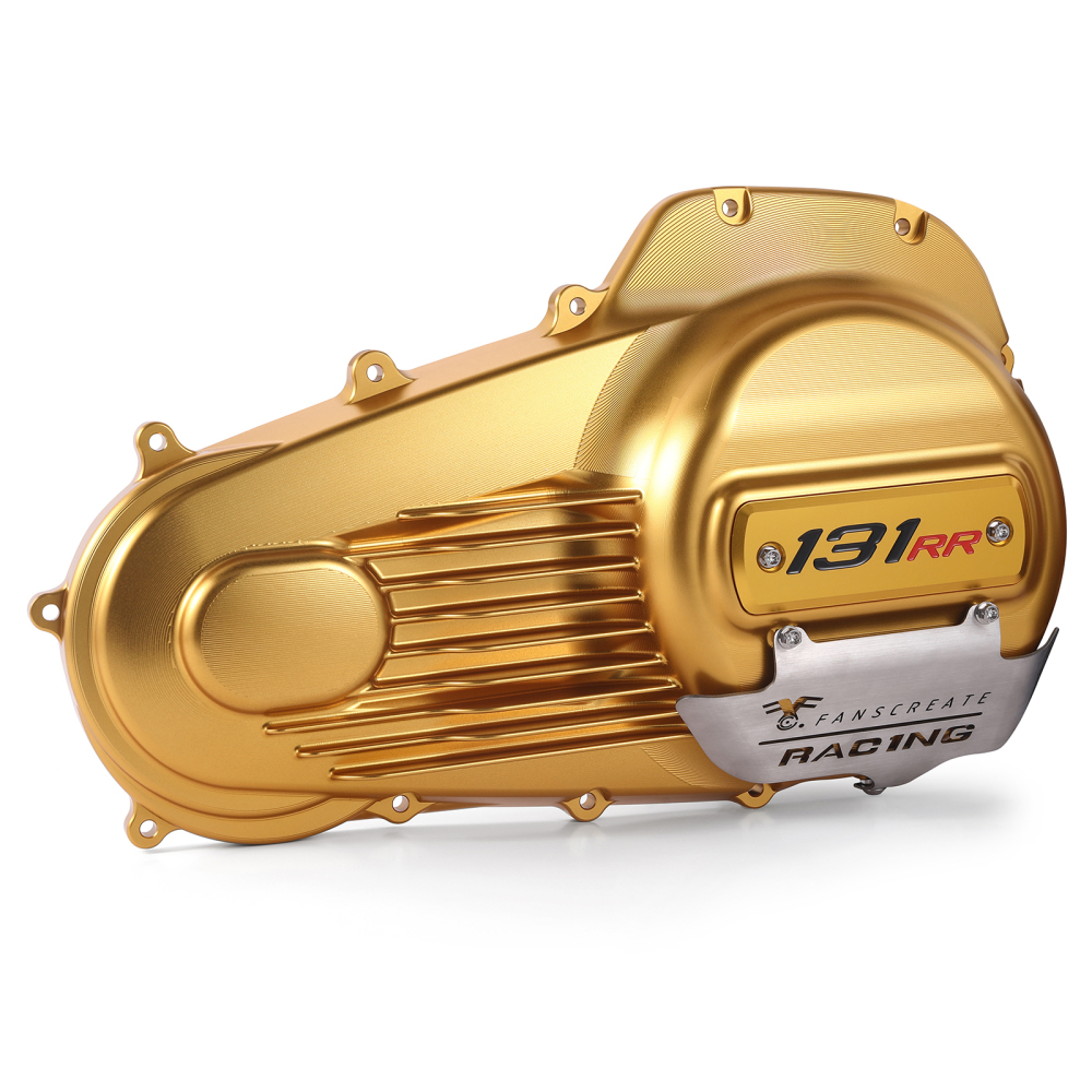 Fanscreate Aluminum CNC Clutch Gold Outer Primary Cover For Harley Touring Softail 114/117 M8 Engines