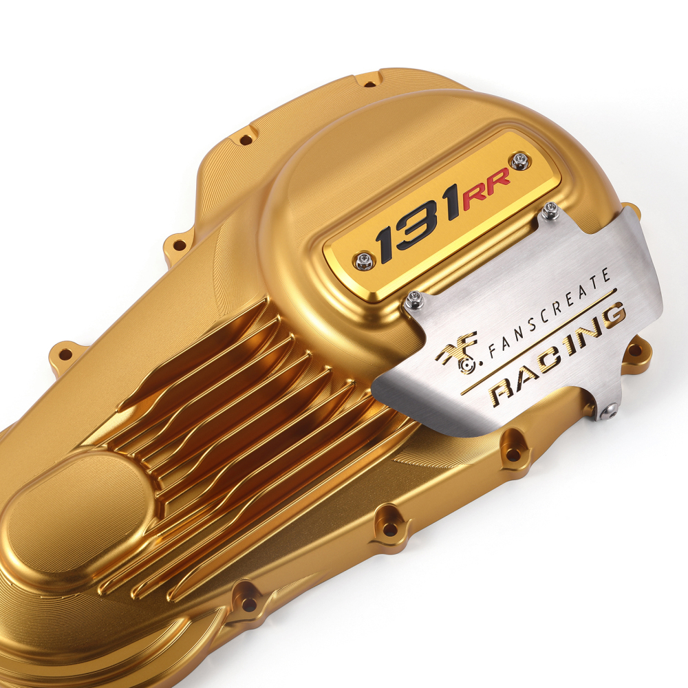 Fanscreate Aluminum CNC Clutch Gold Outer Primary Cover For Harley Touring Softail 114/117 M8 Engines