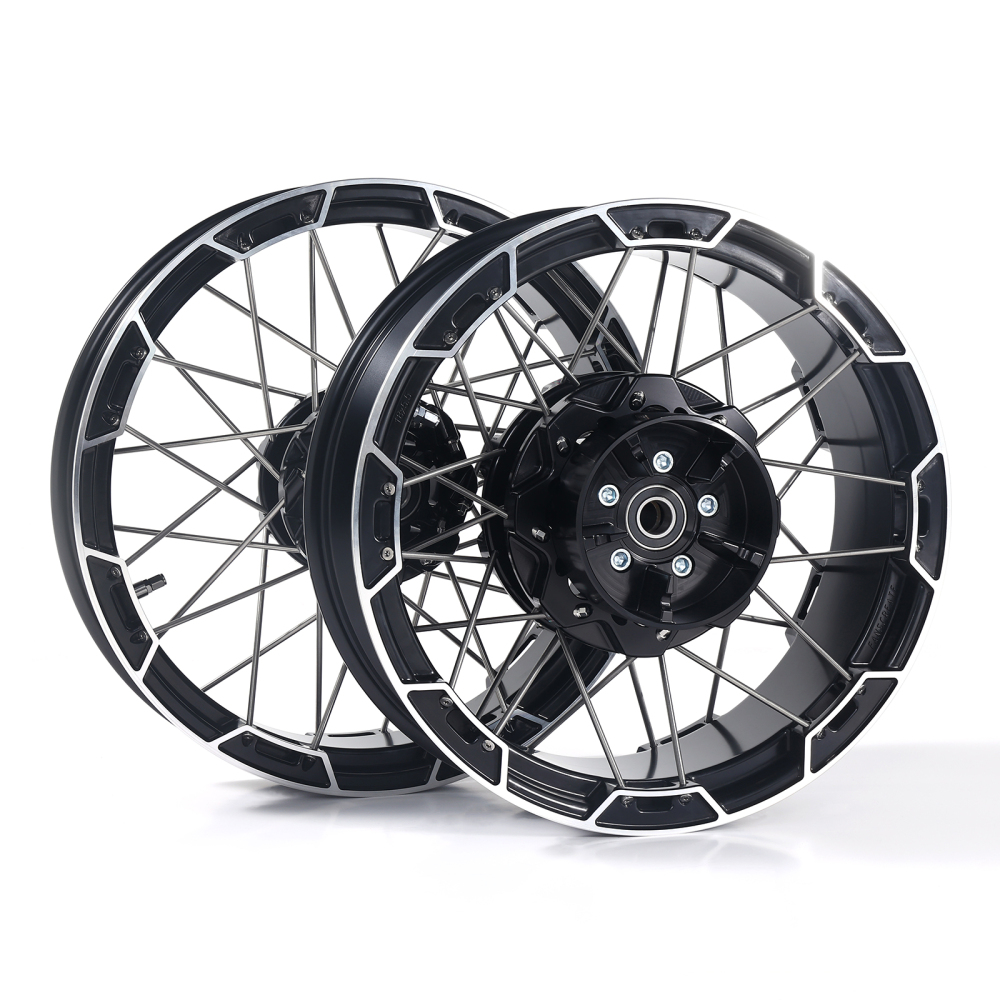 Fanscreate Forged 6061-T6 Aluminum Spoked 19*3.5” Wheels for Harley Touring 2014-2026 – CNC Billet w/ 304 Stainless Steel Spokes
