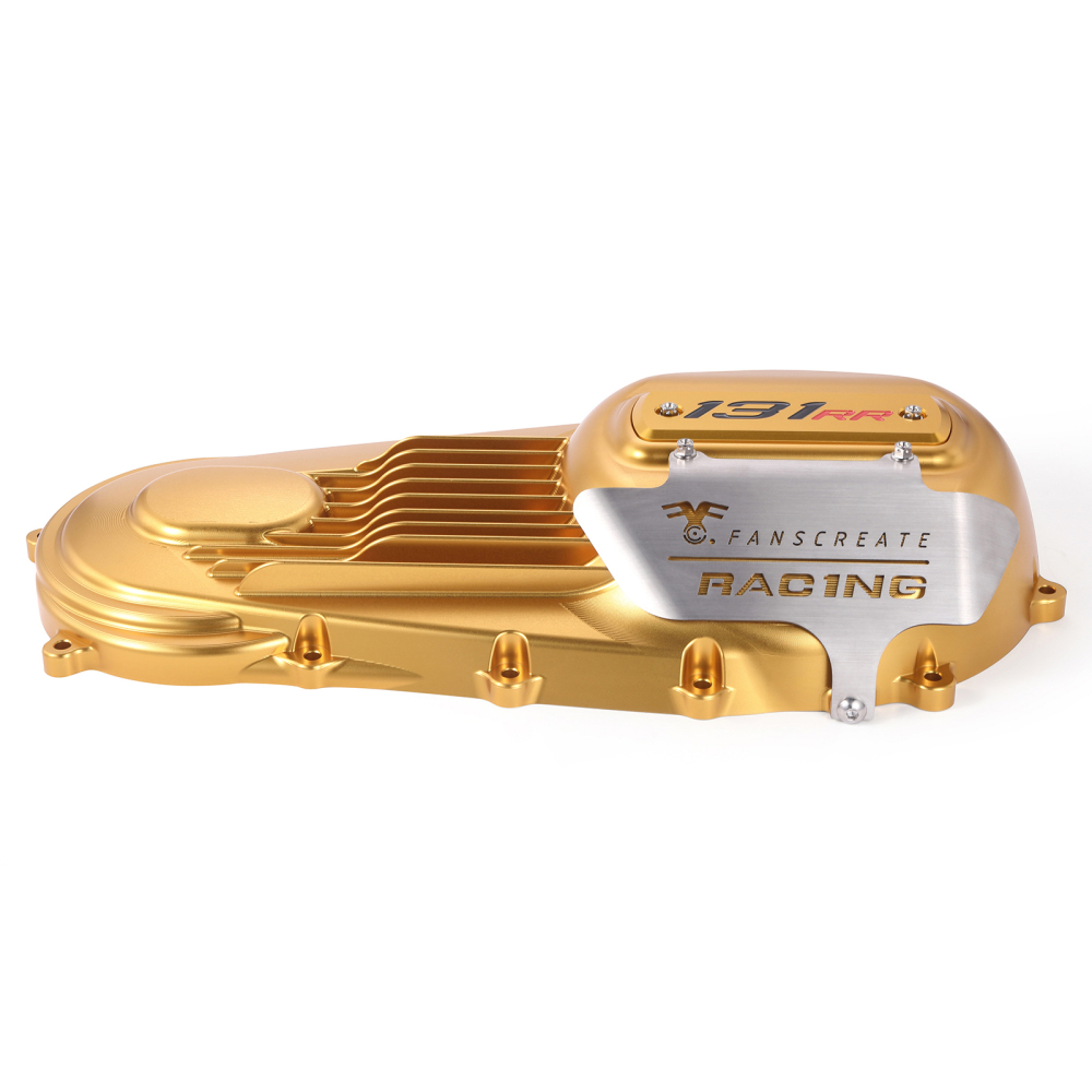 Fanscreate Aluminum CNC Clutch Gold Outer Primary Cover For Harley Touring Softail 114/117 M8 Engines