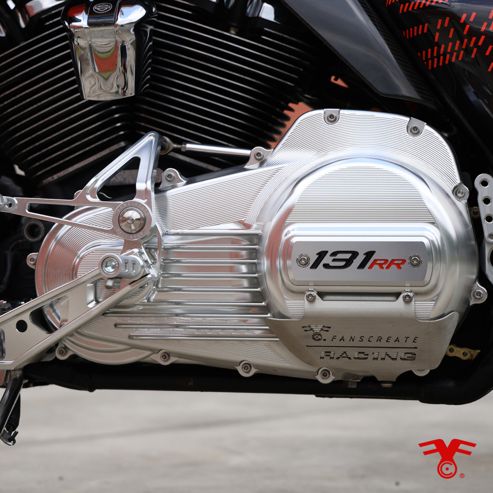 Fanscreate Performance Forged 6061-T6 Aluminum Outer Primary Cover for Harley M8 Touring & Softail 2017-2026 (Black / Raw / Gold)