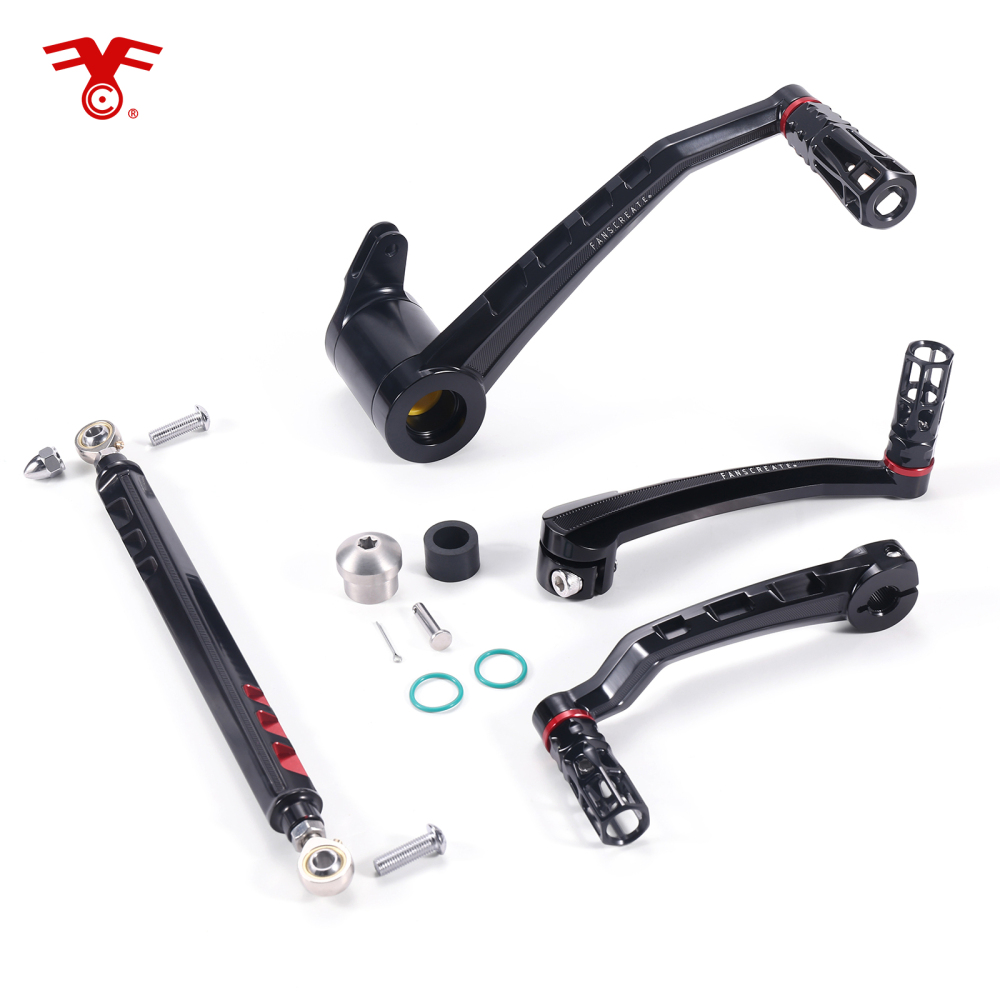 Fanscreate CNC Billet Rider Floorboards Foot Control Kit for Harley Touring 2008-2013