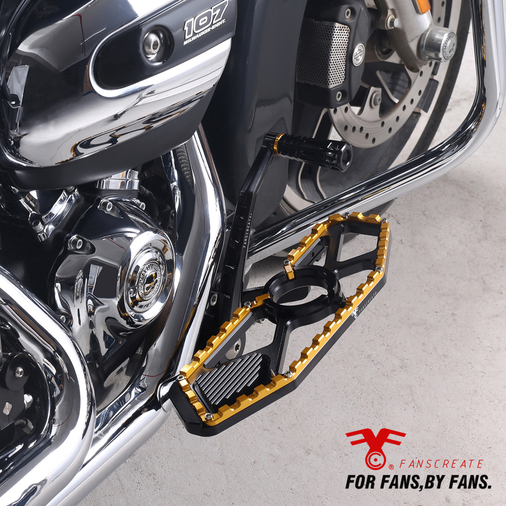 Fanscreate CNC Touring Floorboards with Brake & Shift Controls for Harley 2014–2026 Billet Rider Passenger Footrest Performance Kit