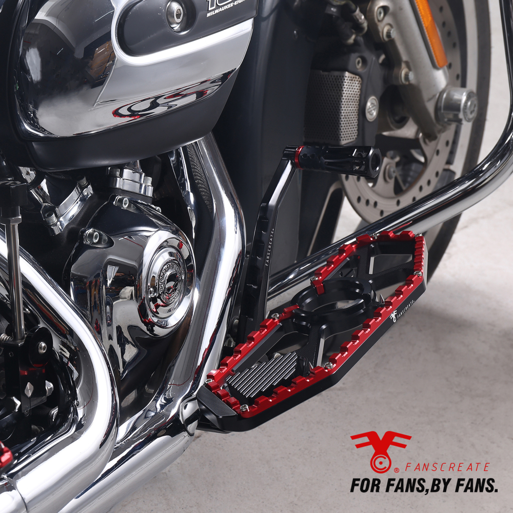 Fanscreate CNC Billet Rider Floorboards Foot Control Kit for Harley Touring 2008-2013