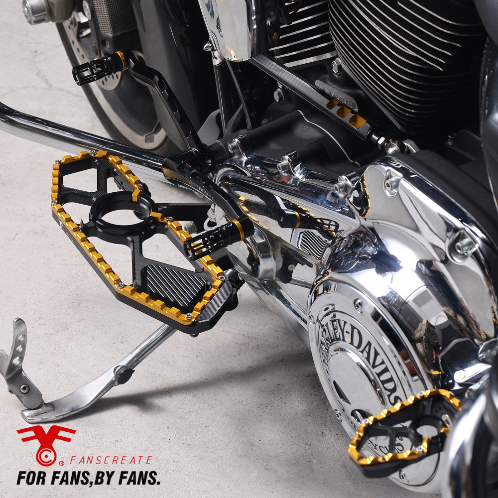 Fanscreate CNC Touring Floorboards with Brake & Shift Controls for Harley 2014–2026 Billet Rider Passenger Footrest Performance Kit