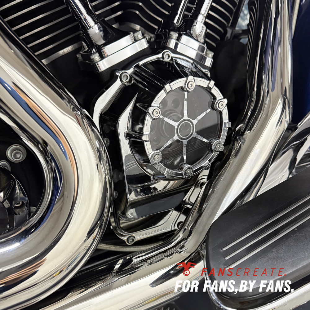 Flow Clarity Cam Covers Contrast Cut For Harley 2017-2026 Milwaukee-Eight M8 Touring & Softail