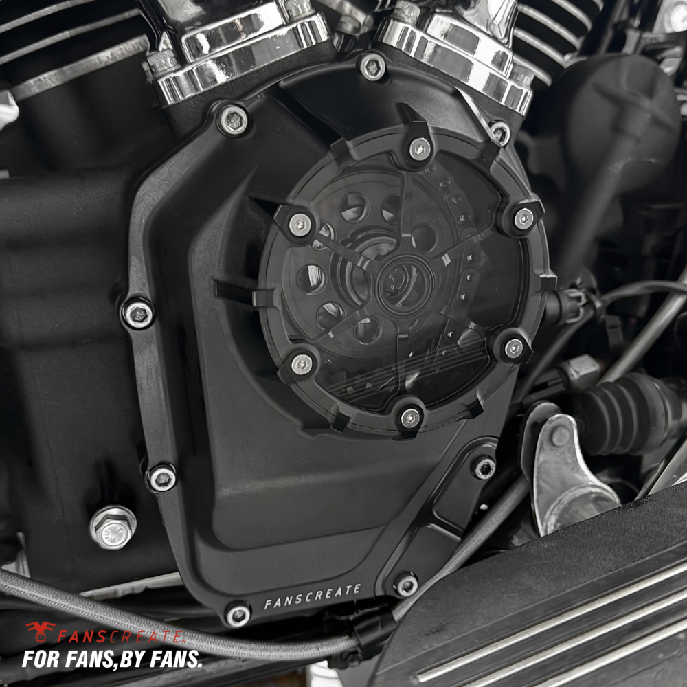 Flow Clarity Cam Covers Contrast Cut For Harley 2017-2026 Milwaukee-Eight M8 Touring & Softail