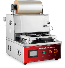 DQ400T-E Tabletop MAP Tray Packaging Machine 5-6 Cycles Min Output