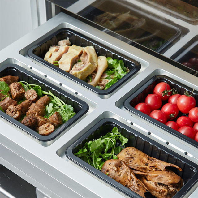 Máquina automática de embalagem a vácuo MAP vertical DQ370L-V com injeção de gás para filme de 370 mm