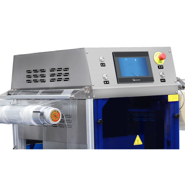 Máquina automática de embalagem a vácuo DQ630AT-V com seladora a gás MAP para alimentos.