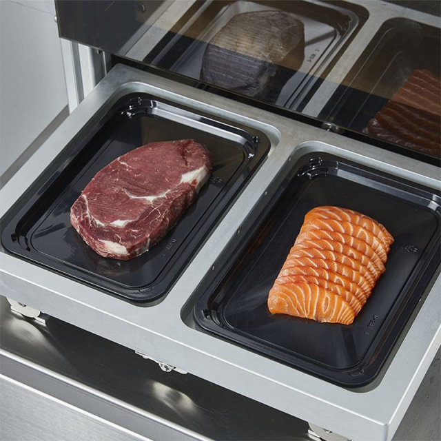 DQ330VSL Vertical Skin Packaging Machine 63m³/h Vacuum High-Quality Food Sealer