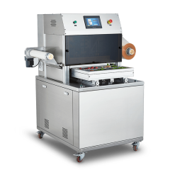 Máquina de embalagem MAP vertical DQ440L-E com seladora a gás para filmes de 440 mm.