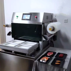 Máquina de embalagem a vácuo comercial vertical Skin MAP DQ440VSL para filme de 440 mm