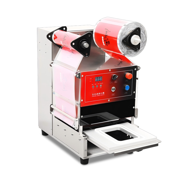 DF250TA Seladora automática de bandejas para recipientes de alimentos, copos, tampas e kits de refeição.