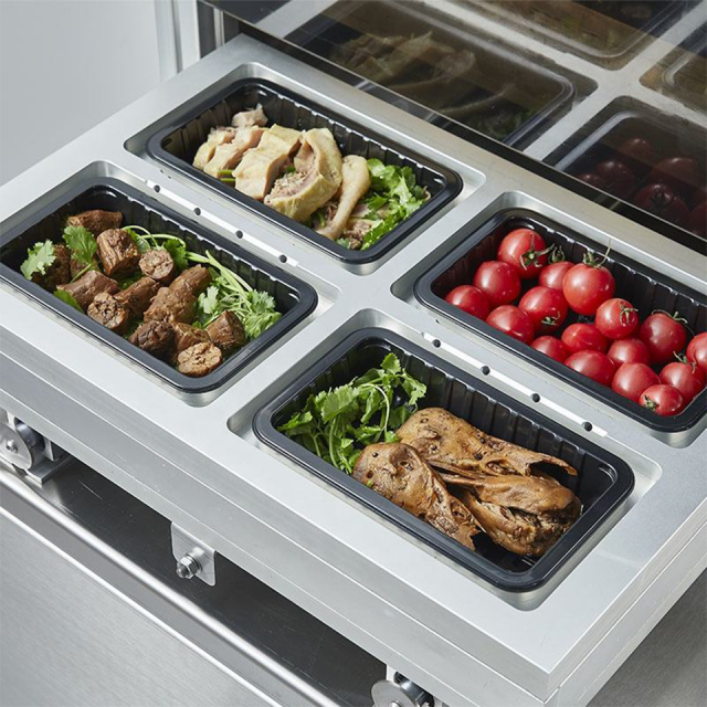 Máquina de embalagem MAP vertical DQ440L-E com seladora a gás para filmes de 440 mm.