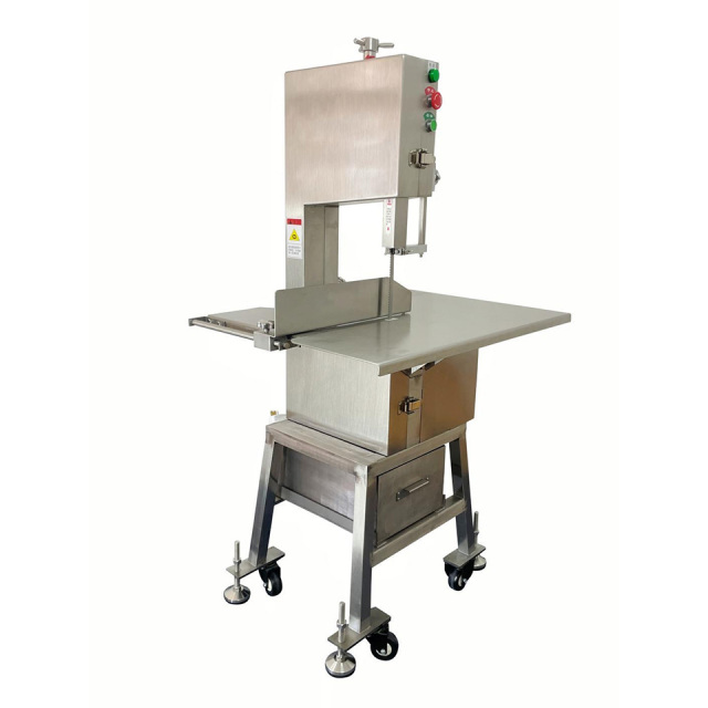 Serra para ossos e carnes de alta resistência, 2200 W, em aço inoxidável, para uso industrial.