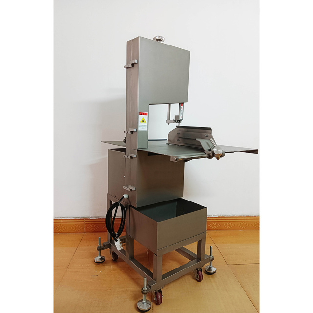 Serra de corte de carne e ossos para serviço pesado, 2200W 380V, em aço inoxidável.