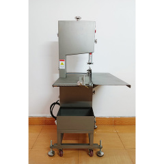 Serra de corte de carne e ossos para serviço pesado, 2200W 380V, em aço inoxidável.