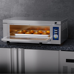 Forno comercial Série Z com várias bandejas, construção durável em aço inoxidável.