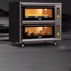 Forno comercial Série Z com várias bandejas, construção durável em aço inoxidável.