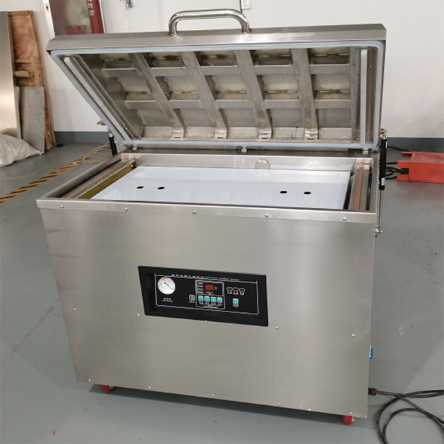 Вакуумная упаковочная машина DZ-400/2E с дуговой камерой расширения, диаметр запайки 400 мм.