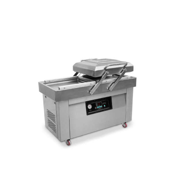 Máquina industrial de embalagem a vácuo de câmara dupla para alimentos líquidos