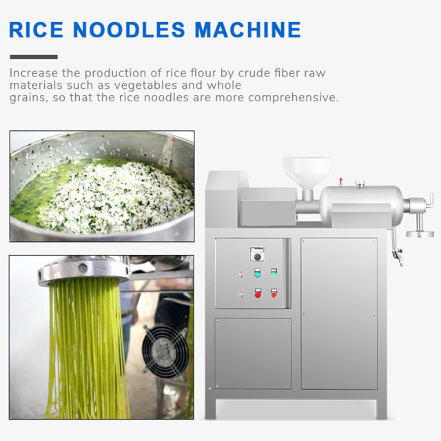 Máquina comercial para macarrão de arroz de alta eficiência, 60L/hora.