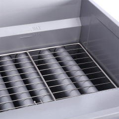 Fritadeira a gás comercial E-RQZ-500G, 28 kW, alta capacidade de 35 L a 38 L