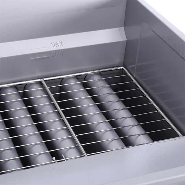 Fritadeira a gás comercial E-RQZ-500G, 28 kW, alta capacidade de 35 L a 38 L