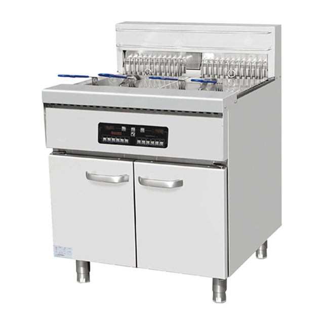 Fritadeira elétrica E-DZ-800G com tanque duplo e 4 cestos