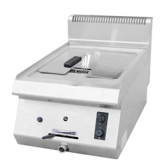 Fritadeira a gás E-RQZ-400X com tanque único, 10 kW e capacidade de óleo de 10 litros.