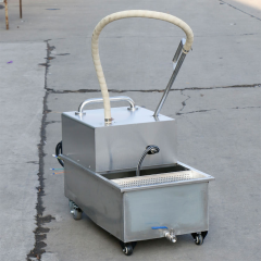 Carrinho para filtro de óleo de fritadeira E-LYC-2 em aço inoxidável - Suporte OEM disponível