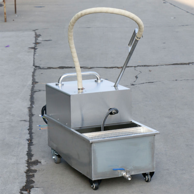 Carrinho para filtro de óleo de fritadeira E-LYC-2 em aço inoxidável - Suporte OEM disponível