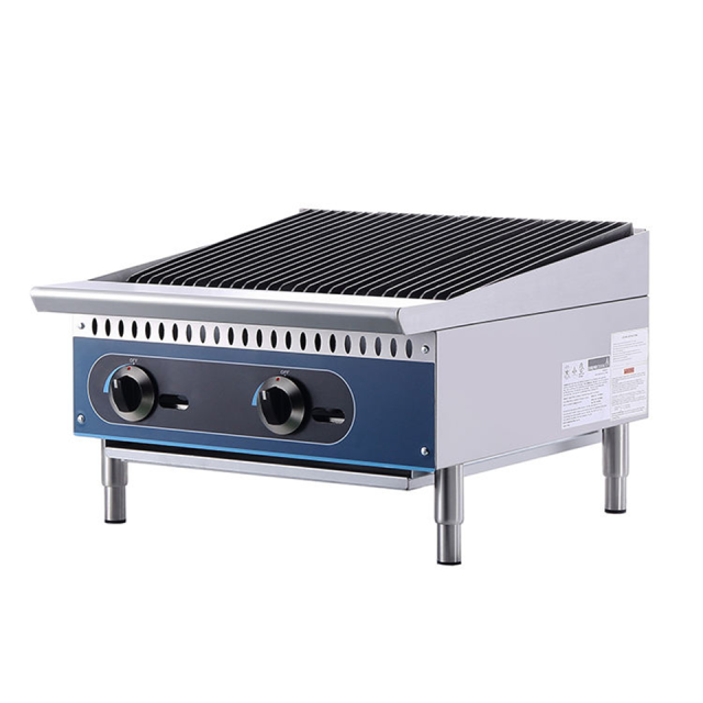 Parrilla de gas vertical serie KB-CB de 10 a 41 kW de acero inoxidable de doble combustible para uso comercial