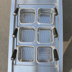 Cocedor de pasta eléctrico comercial E-DYF-900S de una sola olla de 6 kW con armario de almacenamiento