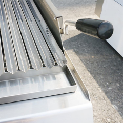 Grelha elétrica de aço inoxidável com pedras vulcânicas E-RQH-400X para cozimento de alto volume.