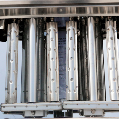 Grelha elétrica comercial E-RQH-700X com pedras de lava em aço inoxidável