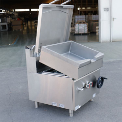 XKE-DCG-900 Commercial Tilting Gas Braising Pan 15kW Stainless Steel