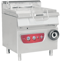 Frigideira basculante a gás comercial E-RCG-900 de alta potência em aço inoxidável para cozinhar