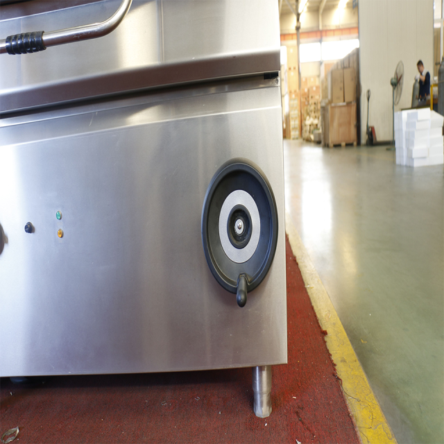 Frigideira basculante a gás comercial E-RCG-900 de alta potência em aço inoxidável para cozinhar