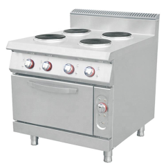 Commercial 4-Burner Electric Cooking Range E-DBJ-900-4Y with Built-In Oven
