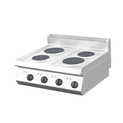 موقد كهربائي تجاري E-DS-700X بأربعة شعلات، مصنوع من الفولاذ المقاوم للصدأ، بقوة 9.2 كيلو واط